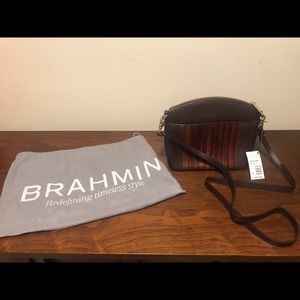 Brahmin Bag Mini Duxbury Brown Balsa Leather NWT